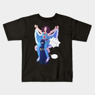 Ninja Sex Party Danny Sexbang on Ninja Brian's Shoulders Kids T-Shirt